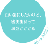 白い歯にしたいけど、審美歯科ってお金がかかる